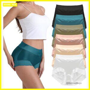 High Waist Cheeky Silk Panties, Satin Underwear, Plus Size 3X-Large